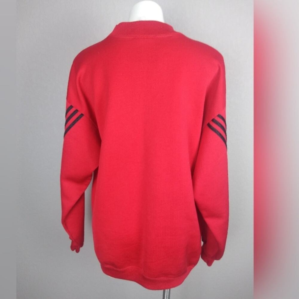 Vintage Adidas Logo Embroidered Mock Neck Sweatshirt Size Large - Picture 4 of 16